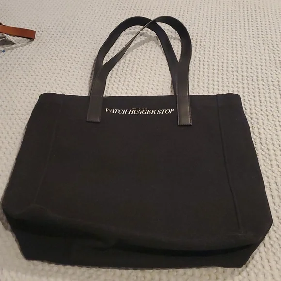 Michael Kors Watch Hunger Stop LOVE Tote bag Canvas black - Picture 3 of 15